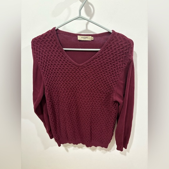 BURBERRY MENS COTTON V NECK SWEATER - Picture 1 of 5